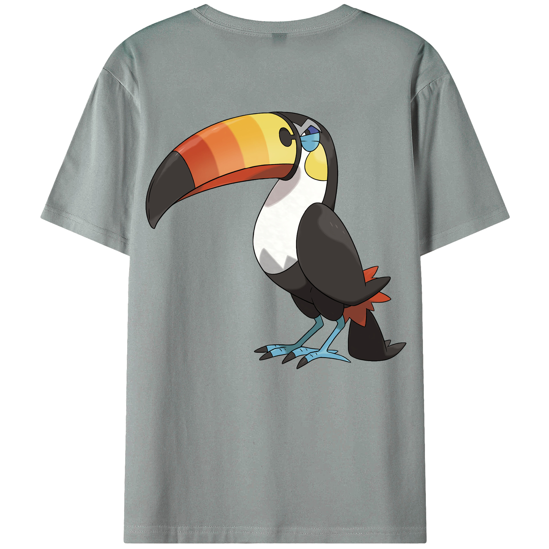 （画像用） ポケットモンスター Pokémon 綿100％ メンズ半袖Tシャツ（バックプリント） 通気性